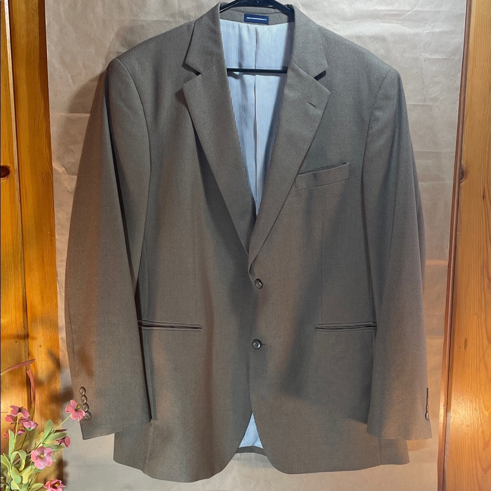 Classic Men's Blazer in Tan Brown 44L fully Lined Sport coat suit jacket